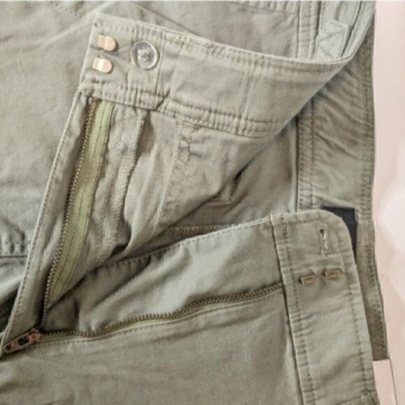 NWT WHBM WIDE LEG CROP PANTS GREEN - Picture 9 of 10